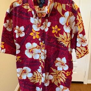 Team Trojan USC Men's Button-Down, Short-Sleeve Hawaiian Shirt